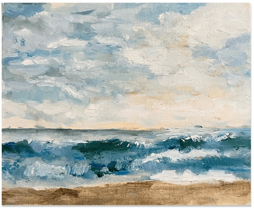 California beach with sun